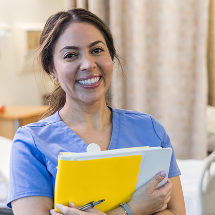 Nurse with tablet