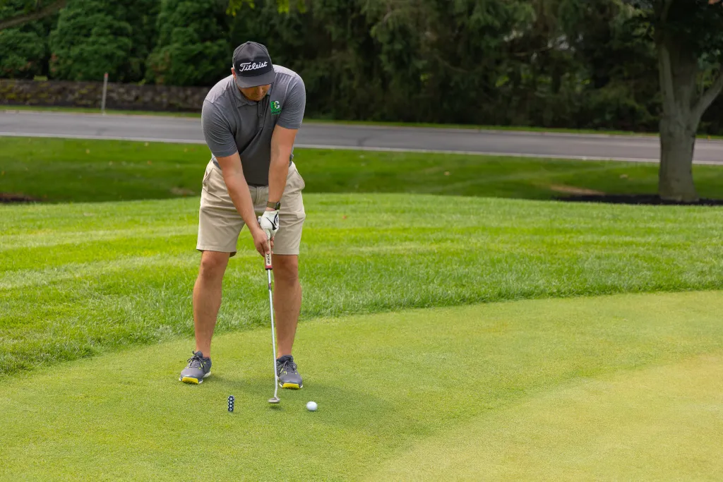 Golfer participating in the 2025 Drive for Scholarships event