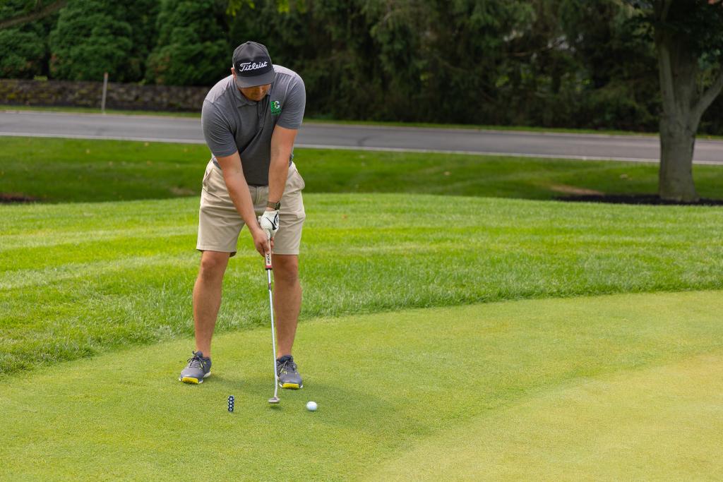 Golfer participating in the 2025 Drive for Scholarships event