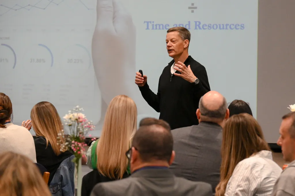Tom Iselin, First Things First Strategic Planning & Board Development/Training Specialist, provides a keynote address at the Mosaic of Community Leadership Conference.
