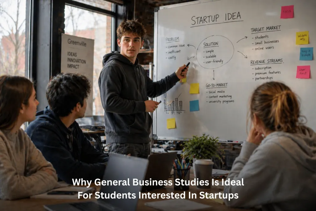 why general business studies is ideal for students in greenville interested in startups