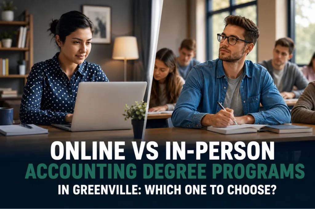 online vs in-person accounting degree programs in greenville: which one to choose?