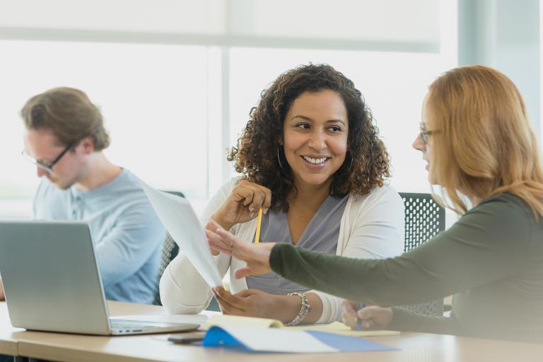 FAFSA Completion Workshop participants talking