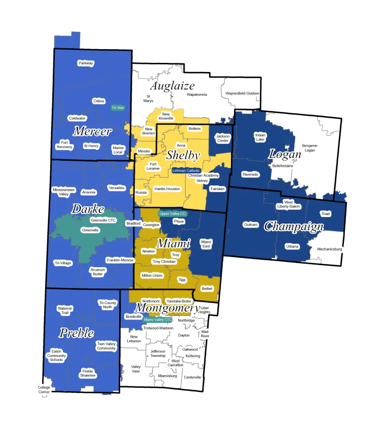 2025 Summer School District Map