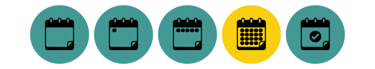 All new hire calendar icons- First month