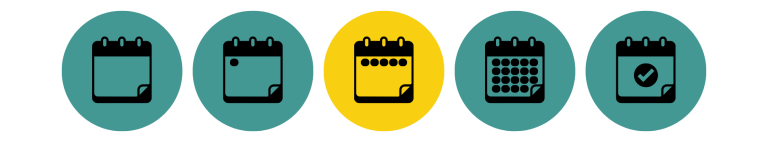 All new hire calendar icons- First week