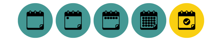 All new hire calendar icons- First year