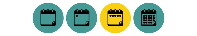 All new hire calendar icons- First Week