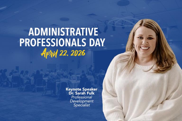 Administrative Professionals Day April 22, 2026, Photo of Keynote Speaker Dr. Sarah Fulk