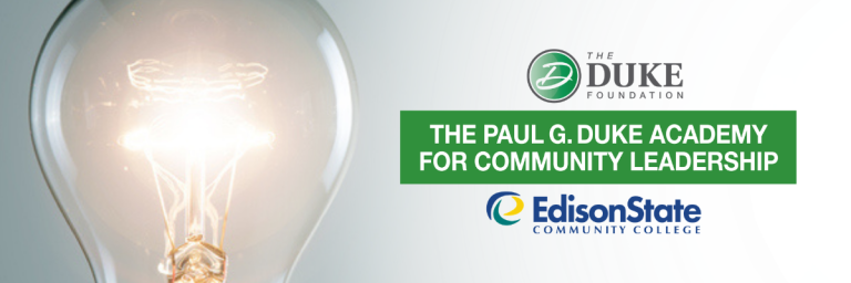 The Paul G. Duke Academy for Community Leadership Banner