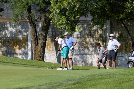 Golfers take part in The Edison Foundation’s eighth annual Drive for Scholarships, held at the Troy Country Club.