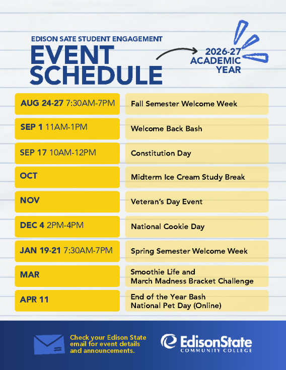 Student Engagement Events 2026-2027