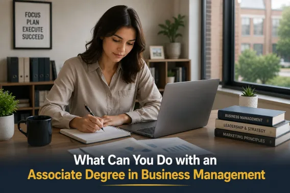 what can you do with an associate degree in business management