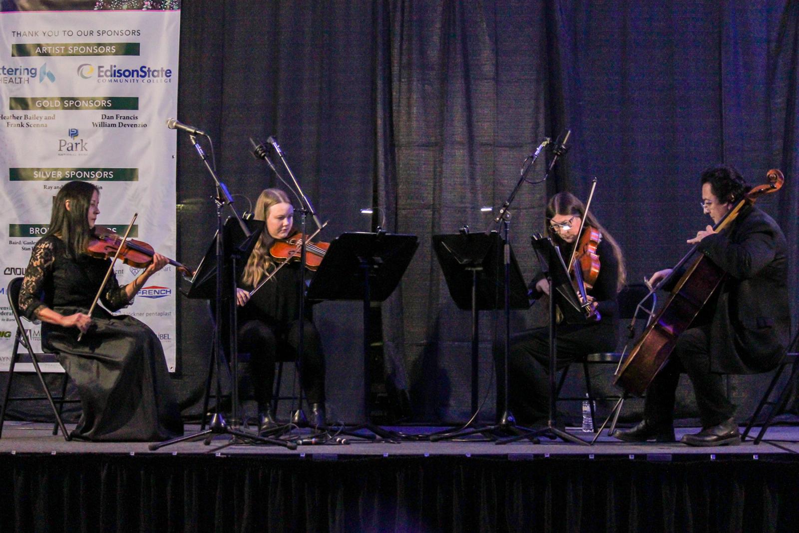 SSO String Quartet II performing at the 2024 Holiday Evening