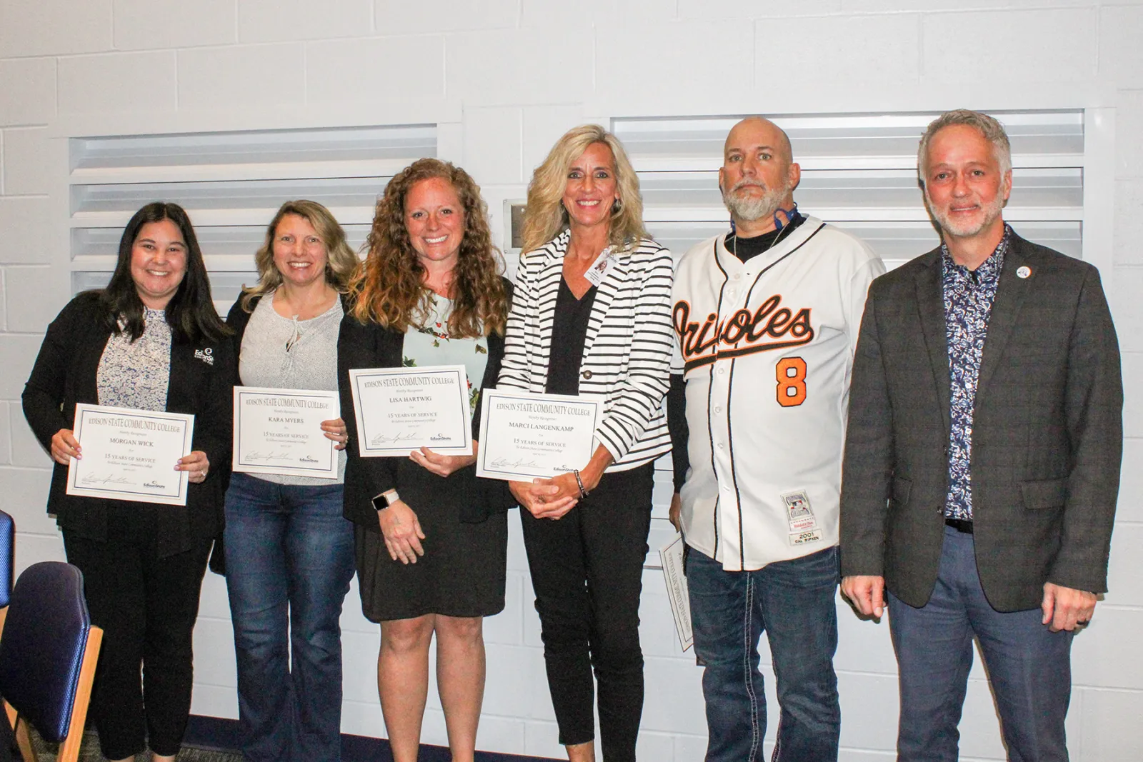 Honorees for 15 Years of Service
