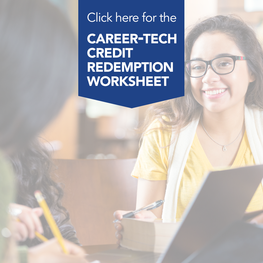 Career-Tech Credit Redemption Worksheet